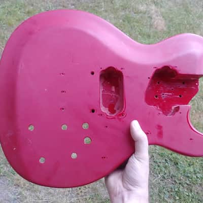 Mosrite Bluesbender Red Husk Body and Neck Vintage image 14