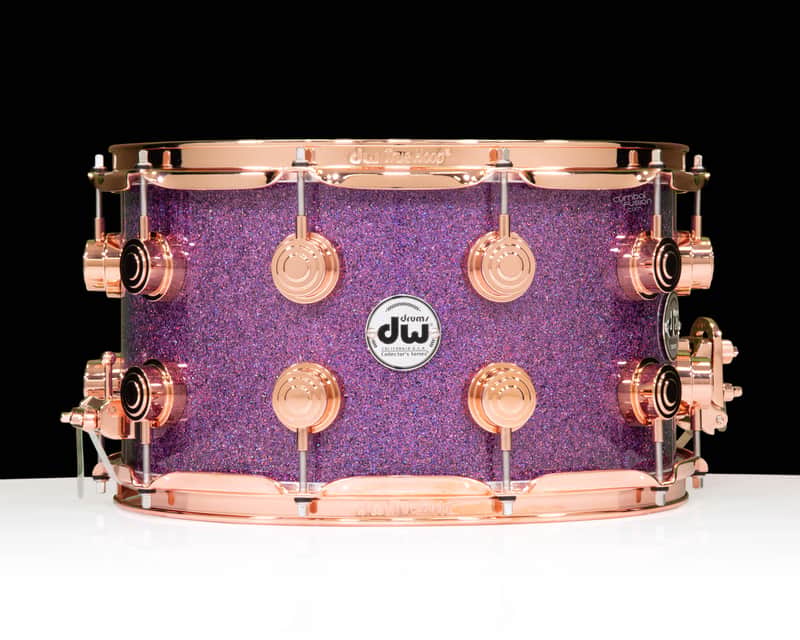 DW Collector's SSC Maple 8x14 Snare Drum - Purple Drift - Copper HW image 1