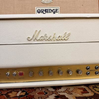 Vintage 1967 Marshall Super Bass White Tolex Plexi Guitar Amplifier Head *1960s* image 3