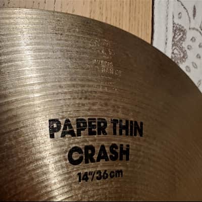 Rare Vintage 1970s Zildjian 14" Paper Thin Crash Cymbal image 3