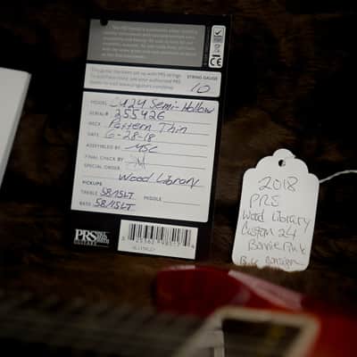 PRS Custom 24 Semi-Hollow Wood Library Bonnie Pink 10 Top image 24