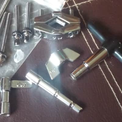 DW 2 Drum Keys Drill Bit V CLAMP MEMORY LOCK Variety Pack True Pitch Tension Rods Cymbal WING Nut PARTS LOT NICE !!! image 3