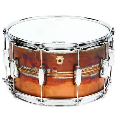 Ludwig LB508R Raw Bronze 8x14" 10-Lug Snare Drum