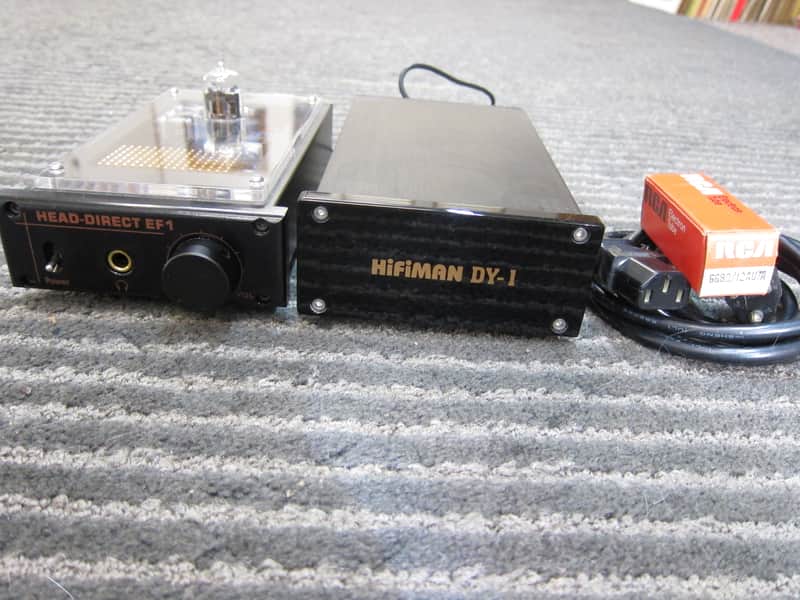 Hifiman EF-5 Hybrid Tube Headphone Amp  RCA, NICE, Powerful DY-1 Upper Line Power Supply,, RCA Vintage Tube, NICE - Black