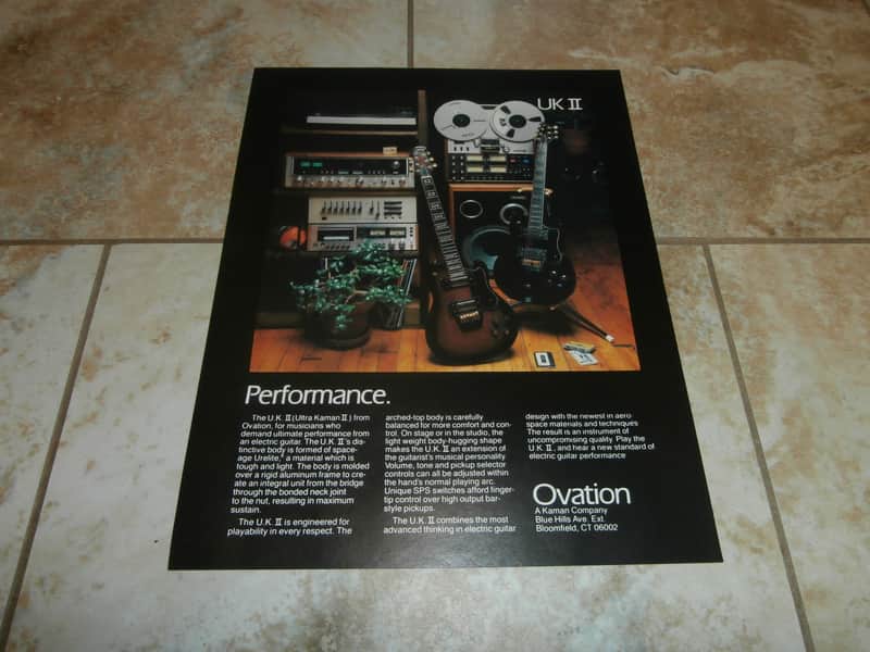 Vintage Circa 1980 Ovation UK II Promotional Flyer! Rare, Original Case Candy, Paperwork! image 1