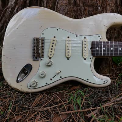 1965 Hendrix Replica Vintage Strat Blonde Relic Custom Build -Fender AY Pickups image 11