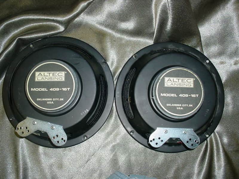 Pair of Altec 8" Coaxial/Duplex Speakers Model 409-16T for Parts/Repair image 1