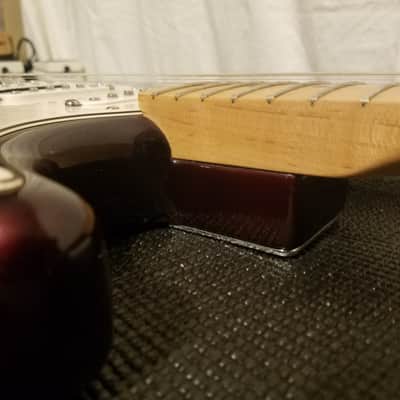 Fender Standard Stratocaster HSS 2006 60th Anniversary Midnight Wine Red Humbucker Maple Neck MIM image 9