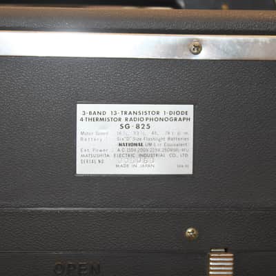 National 3-band, 13-transistor, 3-diode Portable Radio-Phonograph Model SG-825 image 9
