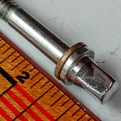 Rogers 2.25" T-Rod Snare/Tom Drum Chrome Plating Vintage Powertone 1.5"Thread*VG image 2