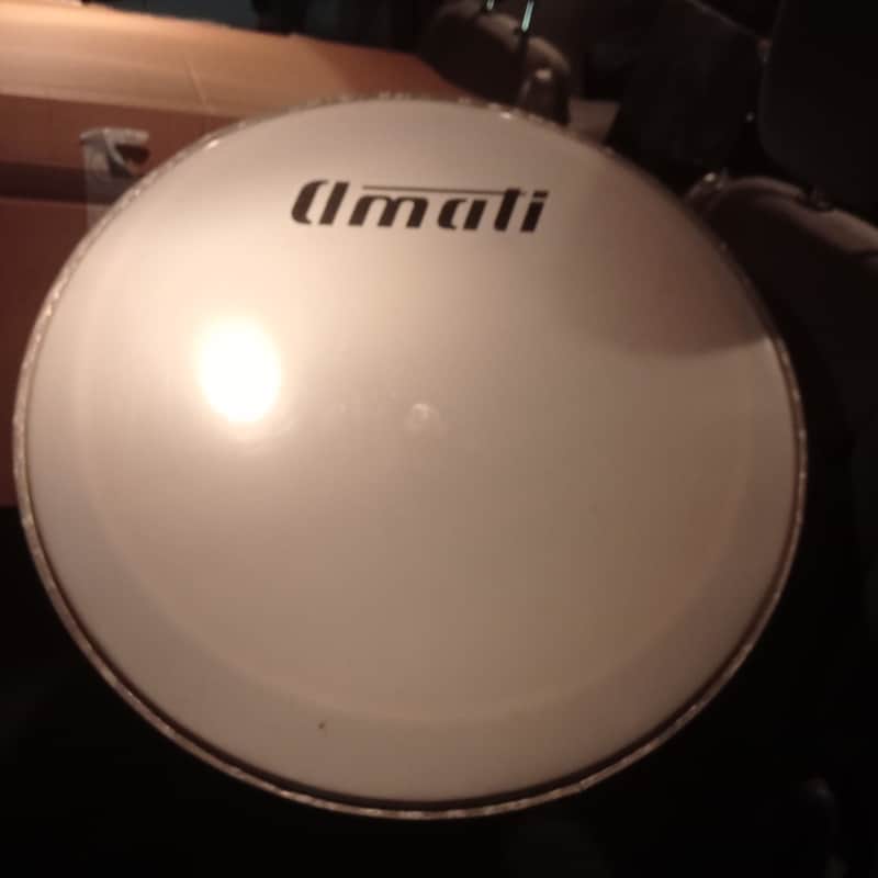 Amati Kraslice RARE 22" Front Bass drum head with logo 70s-80s  - Vintage white image 1