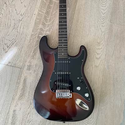 1980s PGM Moon Stratocaster Mahogany Custom Shop Dark Brown Sunburst Schecter USA Pickups Flamed Neck Japan Vintage image 14