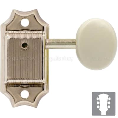 NEW Gotoh SD90-05MA Tuning Vintage Tuners Set L3+R3 OVAL Buttons 3x3 - NICKEL image 1