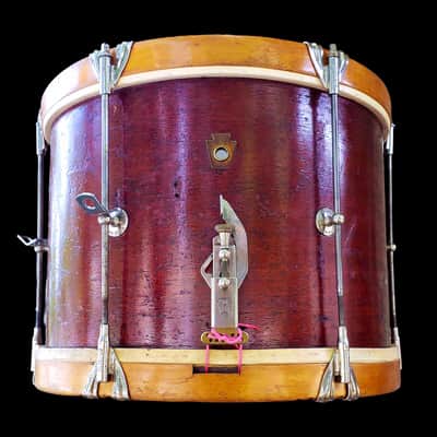 WFL Keystone 1955-59 Marching Snare 14x10 Single Tension Mahogany/Maple Restored Video image 1