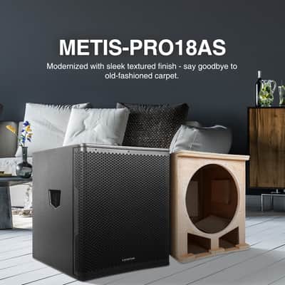 METIS-PRO18AS-PAIR | METIS Series Pair of 18" 2400W Powered PA/DJ Subwoofer with Class-D Amplifier, Plywood, Black image 6
