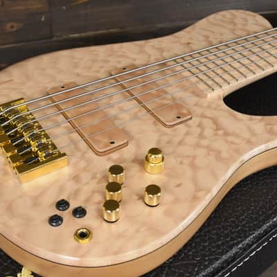 Fodera Imperial Elite 6 bass guitar 34" scale 2017 5A Quilted Maple image 21