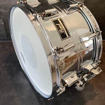 Pearl S-714ED snare 14x8” steel shell 1985/86 - Chrome image 8