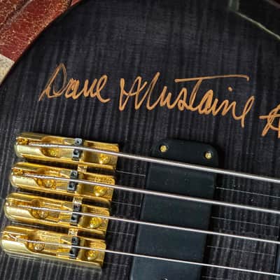 Dean DAVE MUSTAINE owned MEGADETH Studio Jazz Professional Bass Artist Signed - Wrote bass parts for Dystopia and Super Collider albums AAA Flame image 6