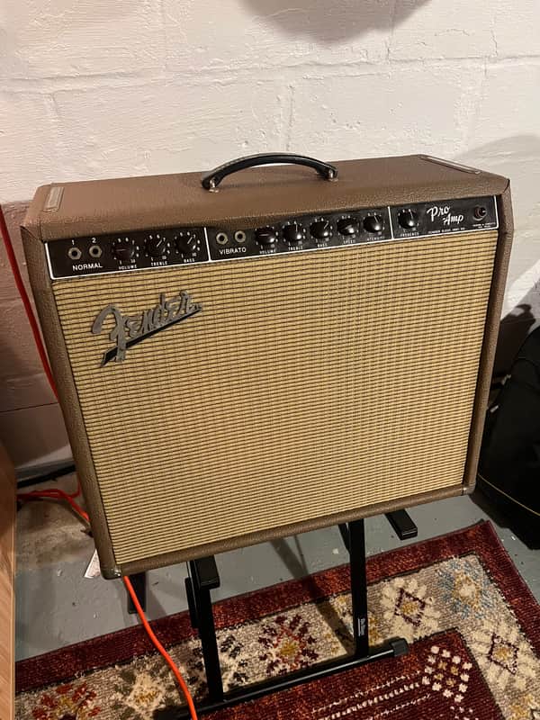 FS/FT Fender Pro 6G5-A Brownface 40-Watt 1x15" Guitar Combo 1961 - 1963 - Brown image 1