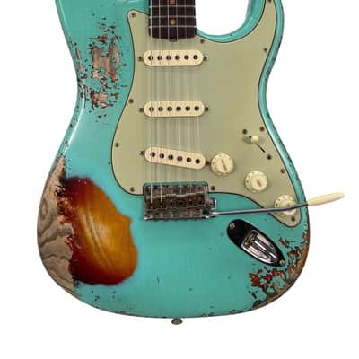 Fender Custom Shop Time Machine '63 Strat - Super Heavy Relic in Super Faded Aged Seafoam Green Over 3-Tone Sunburst image 1