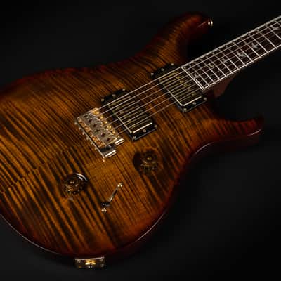 2015 PRS 30th Anniversary Wood Library Custom 24 Flame 10-Top - Black Gold | USA Core Solid Rosewood Neck Gold Hardware Kloppmann HB57 Pickups | CoA OHSC image 6