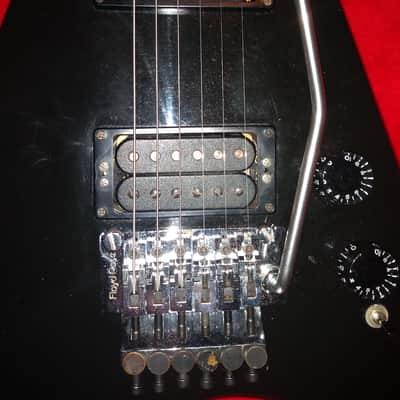 Kramer Vanguard 1984 Black 80's USA D-Plate Banana headstock Neck Rare Guitar Vintage image 2