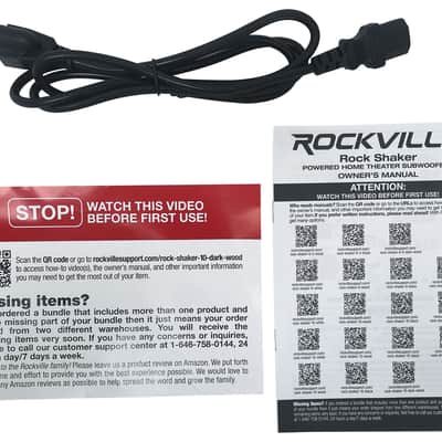 Rockville Rock Shaker Dark Wood 600w 10" Powered Home Theater Subwoofer Sub