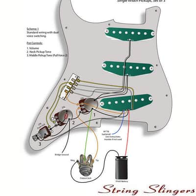 Fishman Fluence 3-Single Coil Active Pickup set Black PRF-STR-BK3 image 3