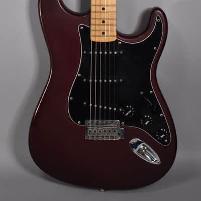 2002 Fender Standard Stratocaster Satin Metallic Red MIM image 1