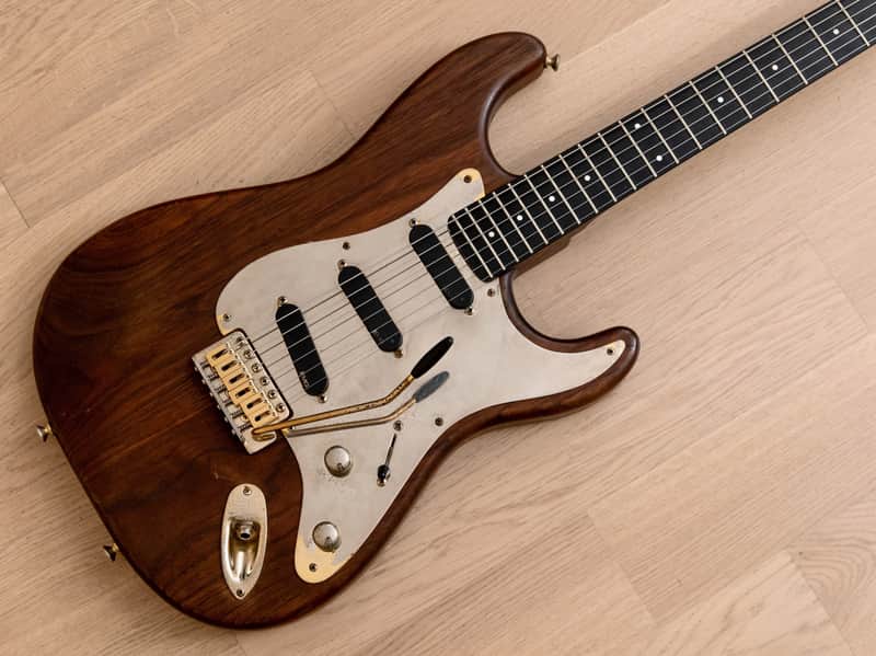 1980s Moon Custom Guitars S-Style Walnut & Ebony Superstrat w