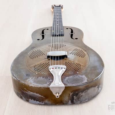 1931 National Sears, Roebuck & Co. Duolian Vintage Single Cone Resonator Frosted Duco w/ Case image 11