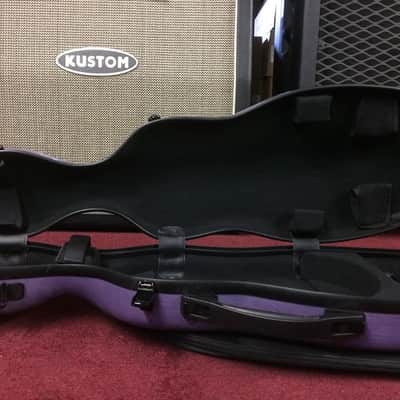 WCS Cello-Shaped VIOLIN upgraded Fiberglass Pro Case 4/4 Brushed Purple image 10