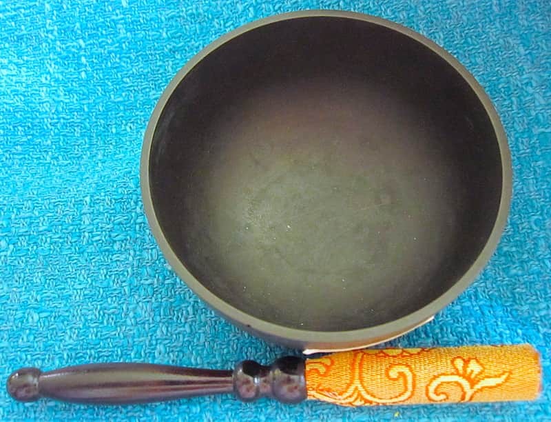 Japanese Rin Singing Bowl Cup Chime with Striker - Vintage image 1