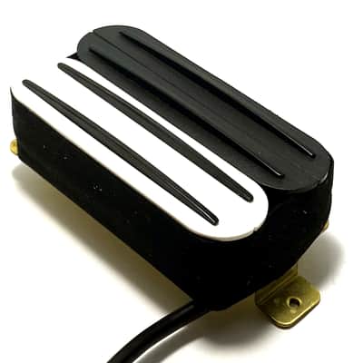 Quad Rails White Black Zebra Bridge Humbucker, 4 Black Blade Rails, Passive 23K Guitar Pickup ~ Style B image 1