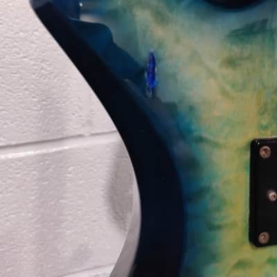 B.C. Rich Warlock 90s-00s - Green-Blue burst image 4