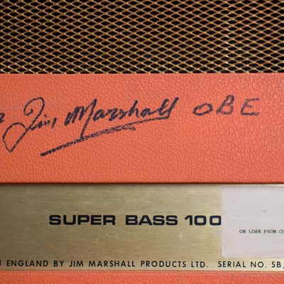 Marshall JMP Model 1992 Super Bass 100 Tube Half Stack Amplifier (1973), ser. #SB/A 2951E. image 15