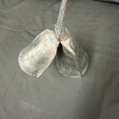 Gankogui, West African Double Bell, Large 13"x4.5", w/Beater - MINT image 5