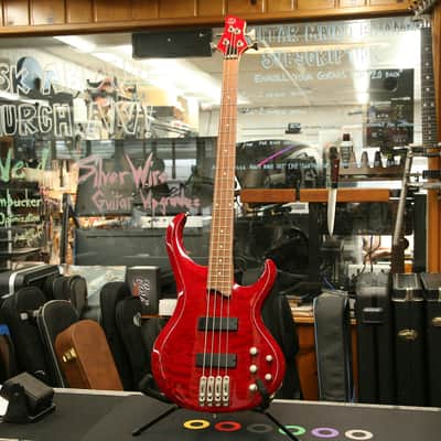 Ibanez BTB400QM - 2003 - Transparent Red - Made in Korea image 3