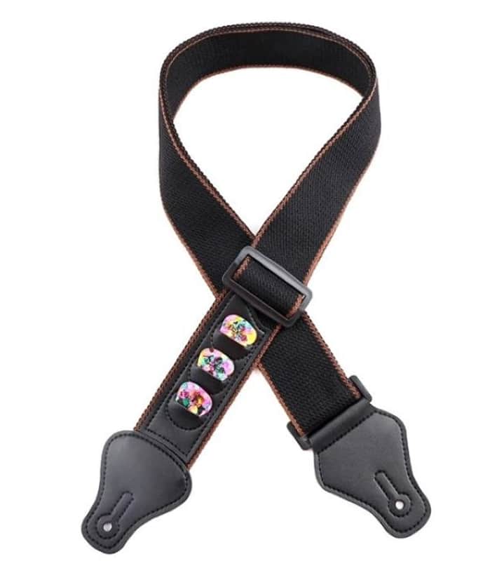 Black Deluxe Guitar Strap by Budreau Guitars image 1