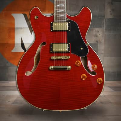 Washburn SH35TR Wing Series Semi Hollow Electric Guitar w/Gigbag - Trans Red (SH35TR-U) image 1
