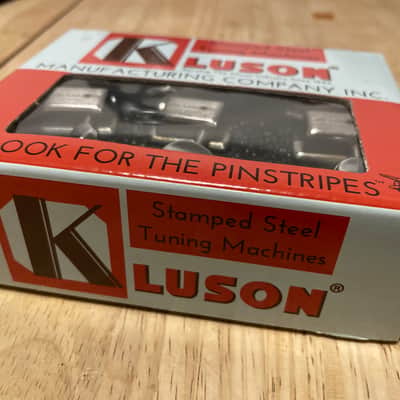 Kluson Deluxe 6 inline Tuners for Fender Strat Tele KD-6B-Nickel Double Line image 1