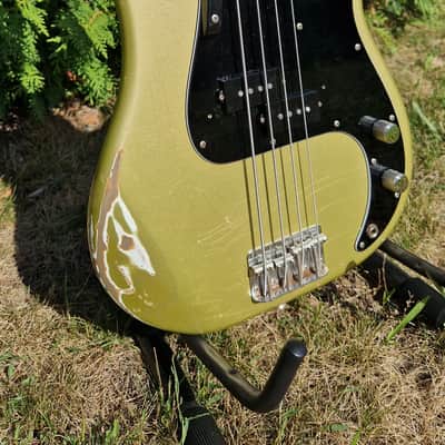 Fender Precision Bass PB-70 1993 Aztec Gold Relic MIJ Japan image 2