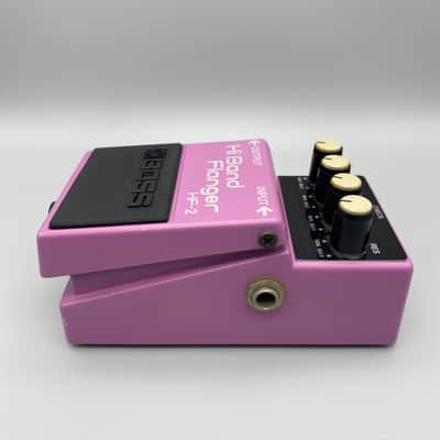 Boss HF-2 Hi Band Flanger (Original box, Green Label) 1985 - 1989 - Pink image 3