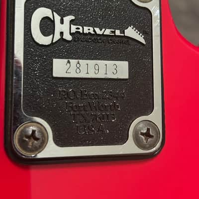 1987 Charvel 1B Red Bass MIJ Japan, W/Original Case image 7