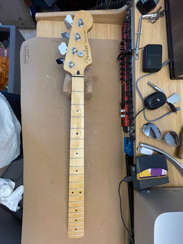 Fender Precision Bass Neck Maple MIM with Tuners (2022) image 1
