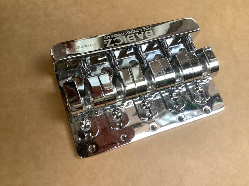 Babicz  5 String Bass Bridge  Chrome  full contact image 1