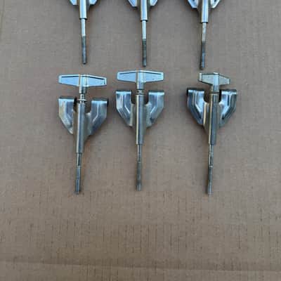 6x Pack Vintage Tama Superstar Imperialstar Bass Drum Tension Rods and Claws image 1