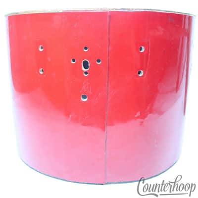 Ludwig 10x14"Concert Tom Drum Shell 3Ply Red Cortex 70s 8-Lug Super Classic USA image 5