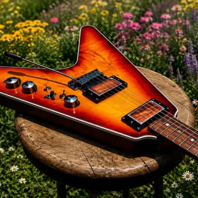 O'VADKA FLYING V 1993  with Stratocaster sound and feel. Only one. Incredible sound. Museum specimen guitar. image 1