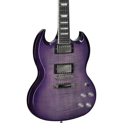 Epiphone SG Modern Figured Electric Guitar, Purple Burst, (with Gig Bag) image 1
